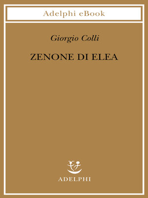 cover image of Zenone di Elea